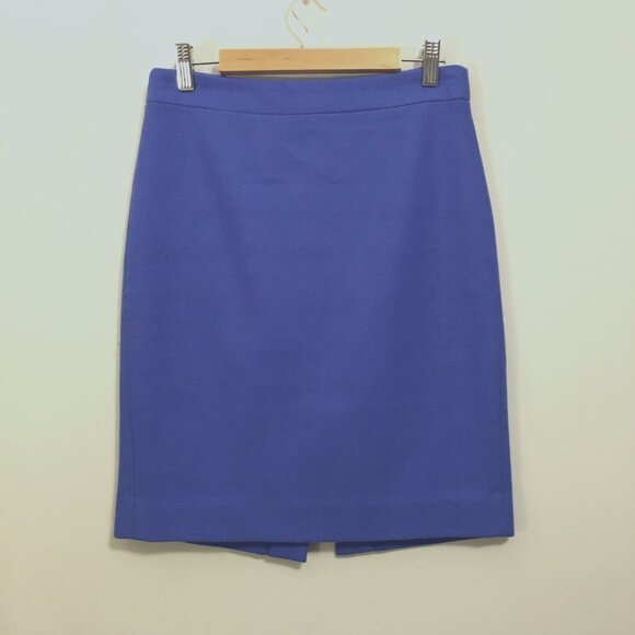 J. Crew Cobalt Blue Wool Pencil Skirt W28 - Picture 2 of 16